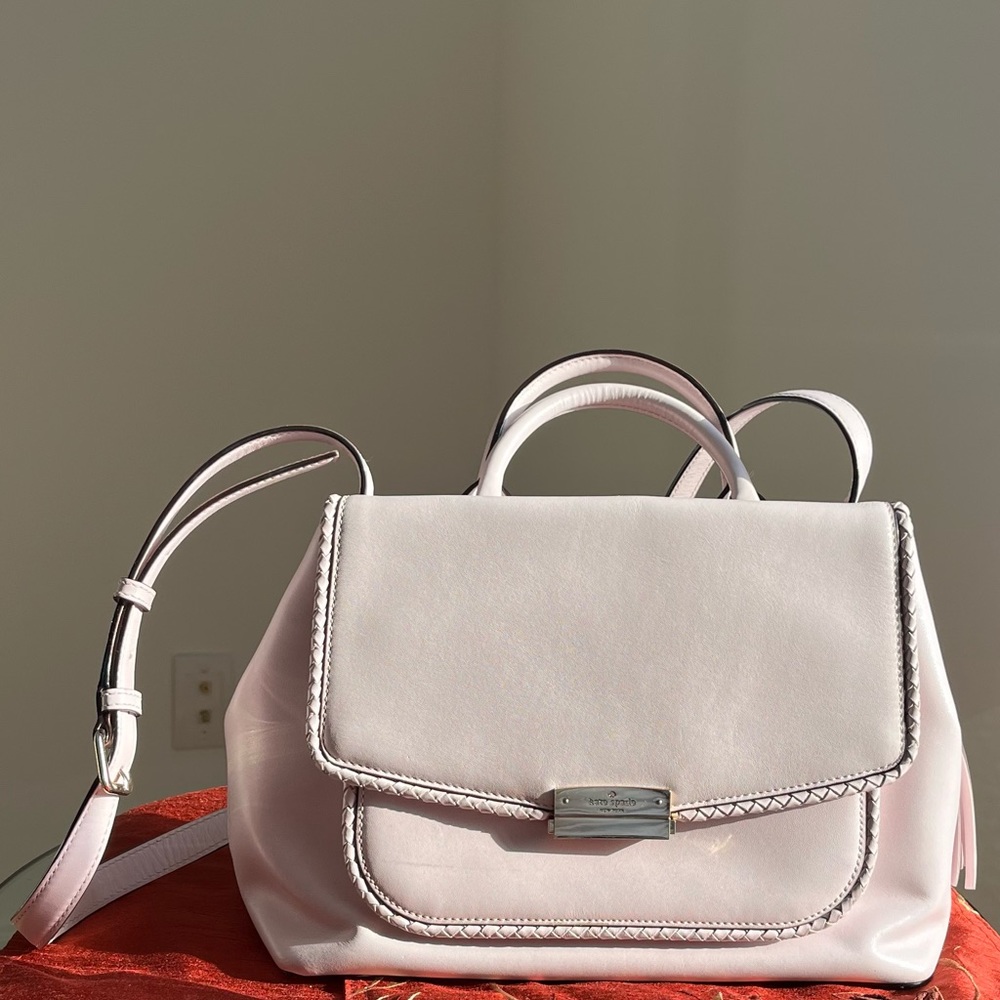 Baby pink Kate spade top handle handbag